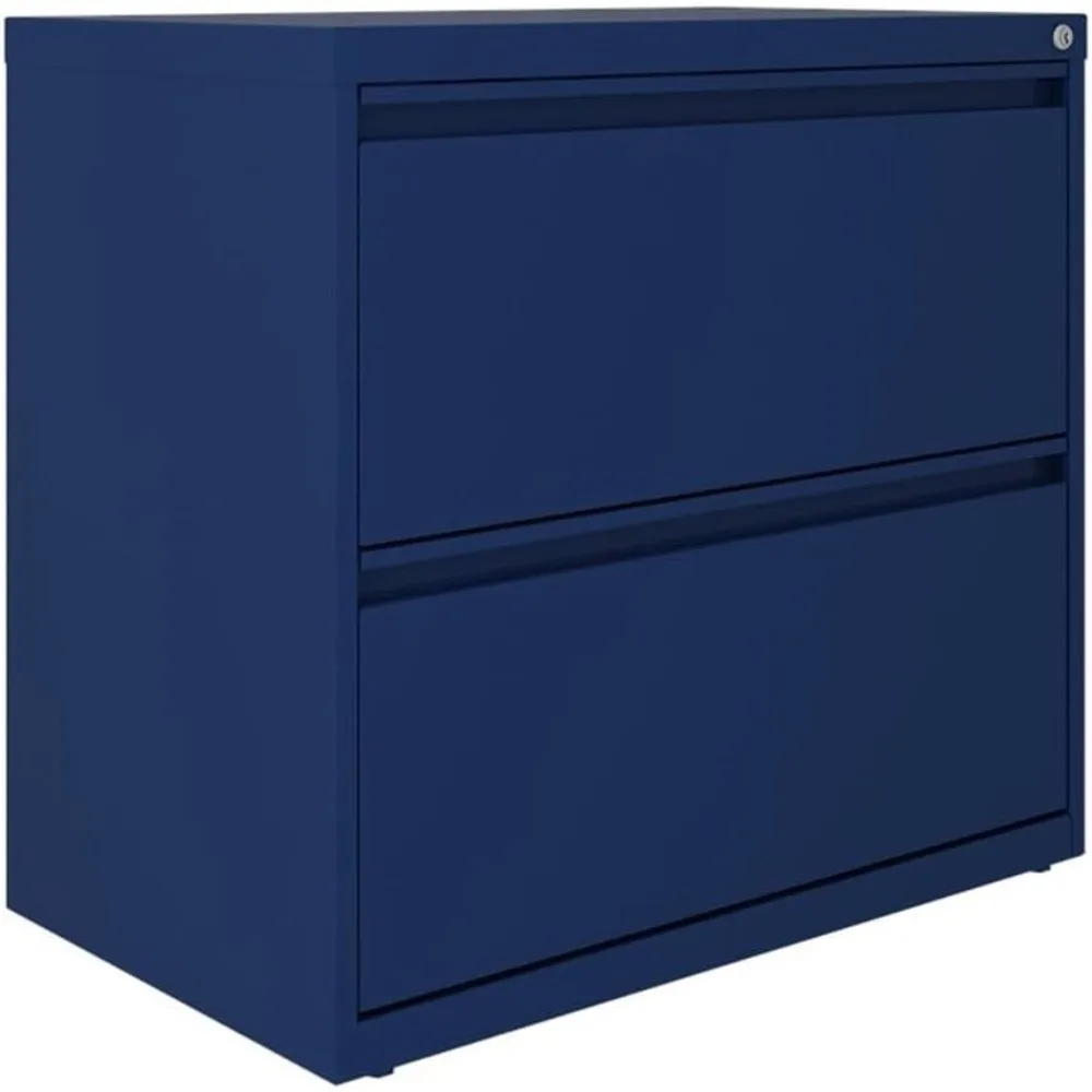 

Hirsh 30" Navy Blue 2-Drawer Steel Lateral File Cabinet, Pre-Assembled