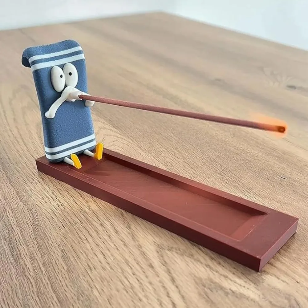 

Funny Incense Stick Holder Handcrafted Heat-resistant Indoor Incense Burner Plastic Burner Ash Catcher Aromatherapy