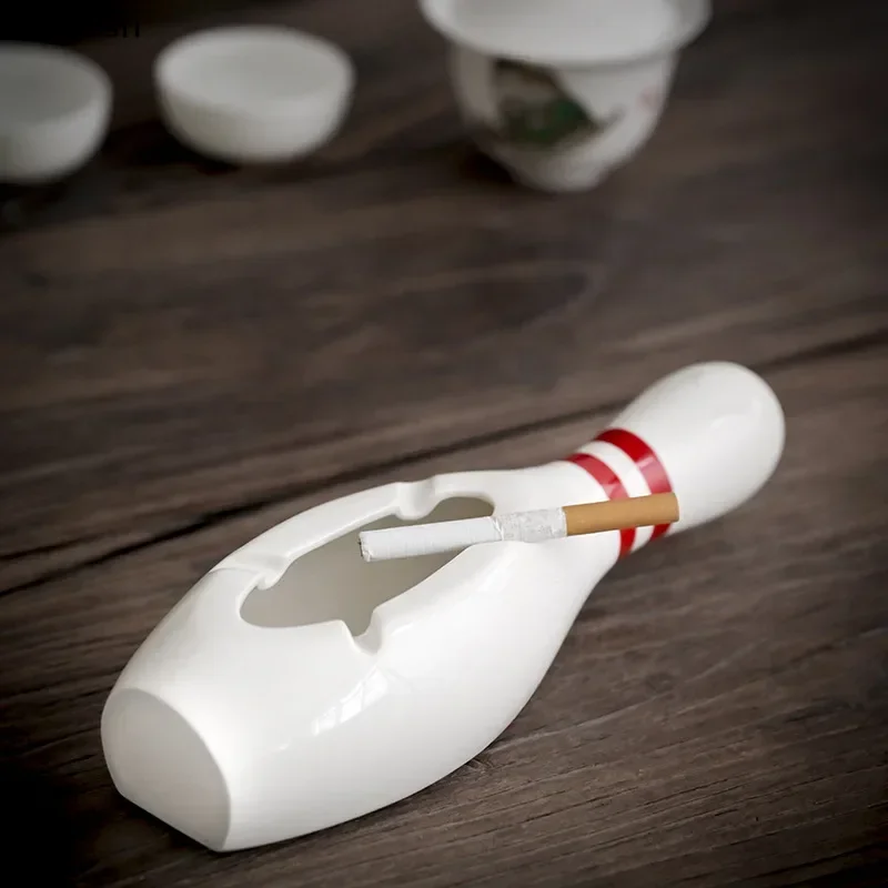 Bowling Bottle Decorative Ashtray Office Desktop Smoking Accessories for Weed Home Bowling Bottle Ashtray Gift for Boyfriend