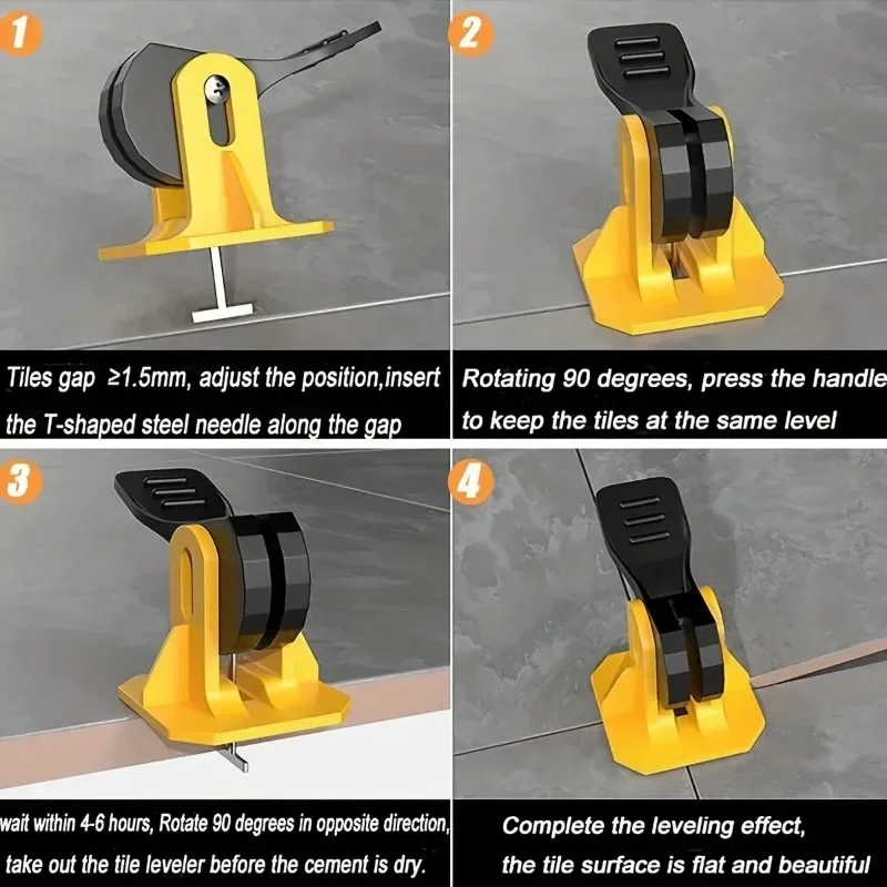 Neues Bodenfliesen-Nivelliersystem, Clips, Nivellierer-Einsteller-Set für die Fliesenverlegung, Befestigung von flachen Keramik-Wand-Bauwerkzeugen