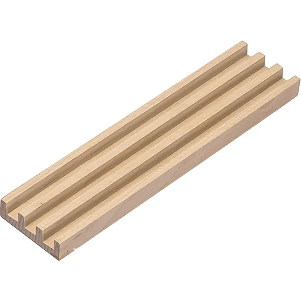 

Wooden Domino Rack Natural Wooden Base Multi-Slot Holder Oblique Angle Design Desktop Display Stand for Domino Game