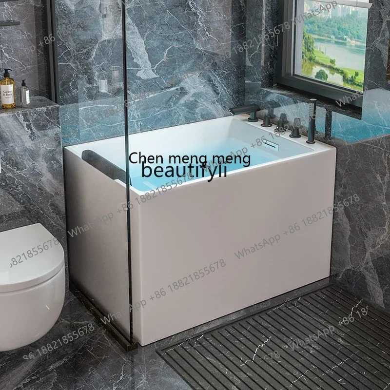 

GG Acrylic seated deep bubble mini bathtub independent square bathtub 1m-1.5m