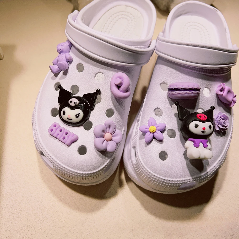 รองเท้าแตะรูปการ์ตูน kouromi ของ3D ขนาดเล็กอุปกรณ์ตกแต่งรองเท้าแบบทำมือสำหรับกระเป๋าใส่ของตกแต่งรองเท้าของขวัญสำหรับเด็กๆ