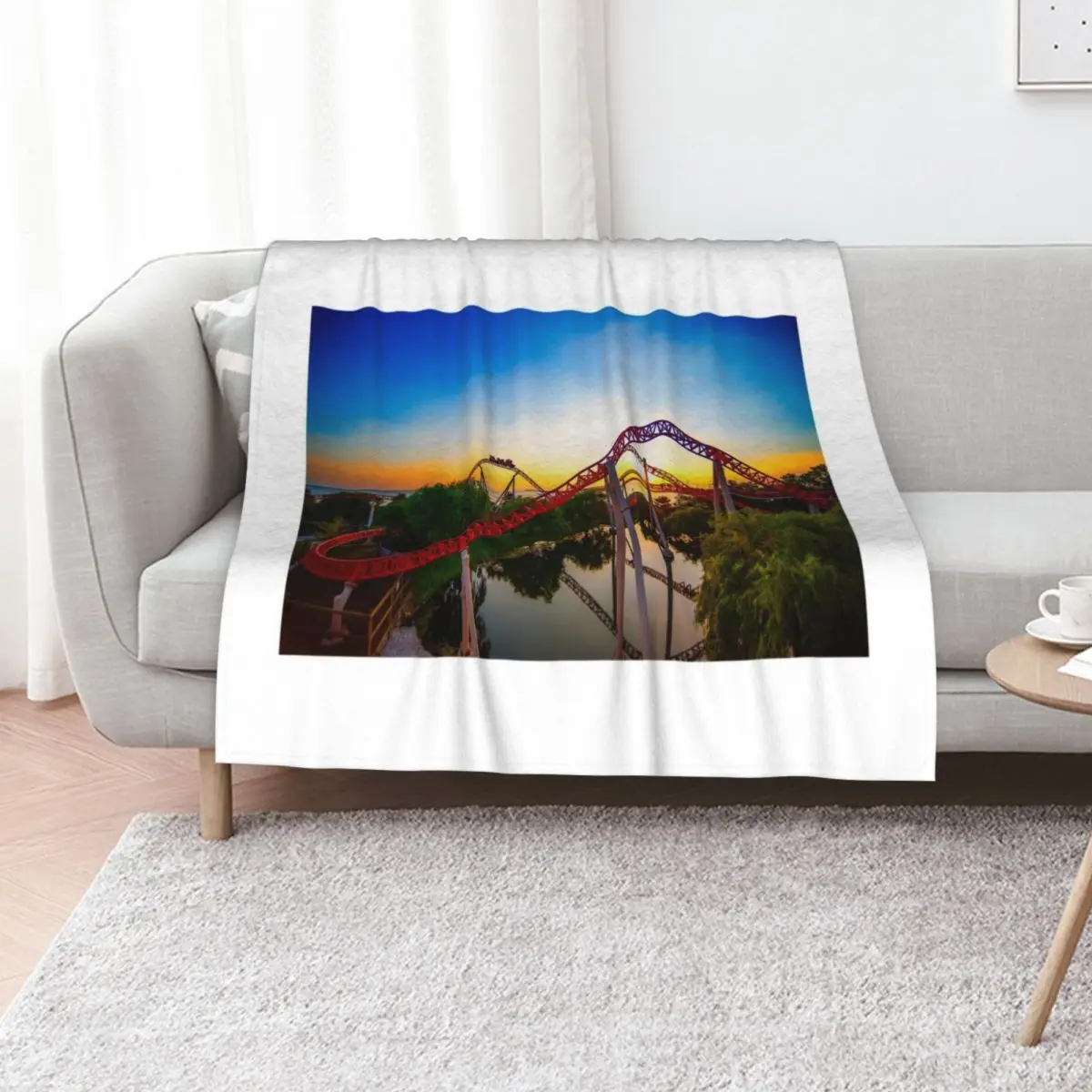 Maverick Sunset Throw Blanket Luxury Throw Giant Sofa Decorative Sofa blankets and throws Warm Sofa Quilt Blankets