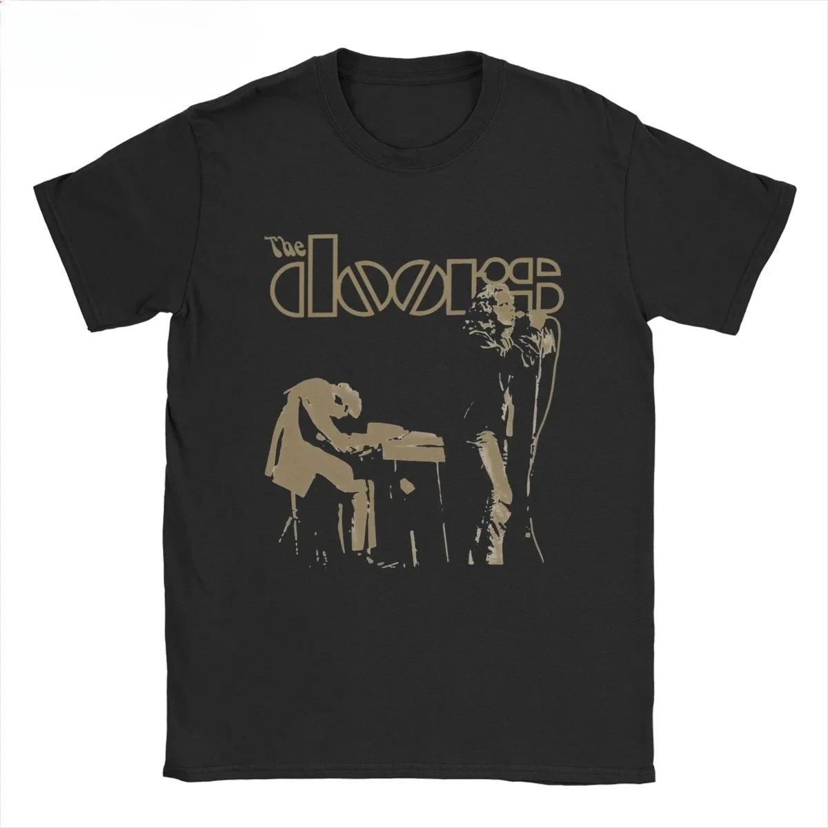 

Футболки The Doors Band Crazy MOJO RISIN для мужчин, хлопковая футболка с круглым вырезом, футболки с короткими рукавами, топы для взрослых