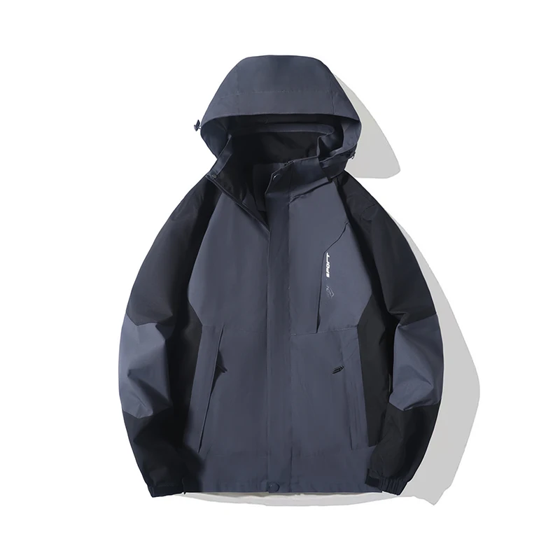 سترة واقية مقاومة للماء للرجال والنساء للمشي لمسافات طويلة في الهواء الطلق معطف خفيف الوزن بقلنسوة ملابس عمل على الطراز الحضري أزياء جبلية ربيعية #2