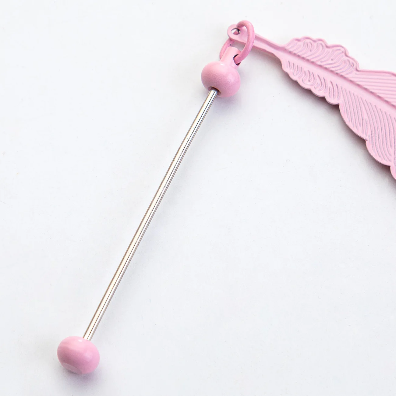 Imagem -05 - Metal Feather Beadable Bookmark Presente de Graduação Infantil Student Reading Marker Clip de Página do Livro Faça Você Mesmo School Bookmark 20 Pcs