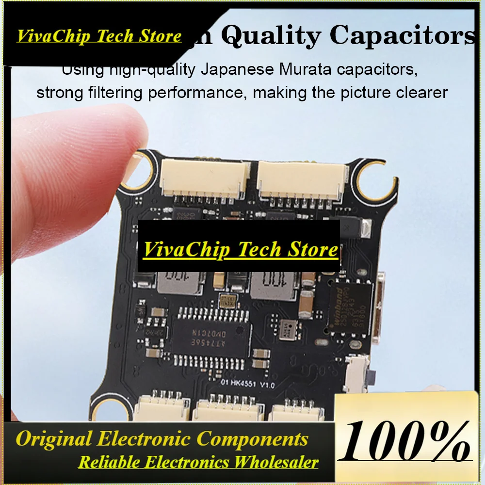 VivaHAKRC F4551 Flight Controller ICM42688 OSD Barometer Black Box 16M Dual BEC 5V/4A 12V/3A 2-8S 30.5mm For RC FPV Racing