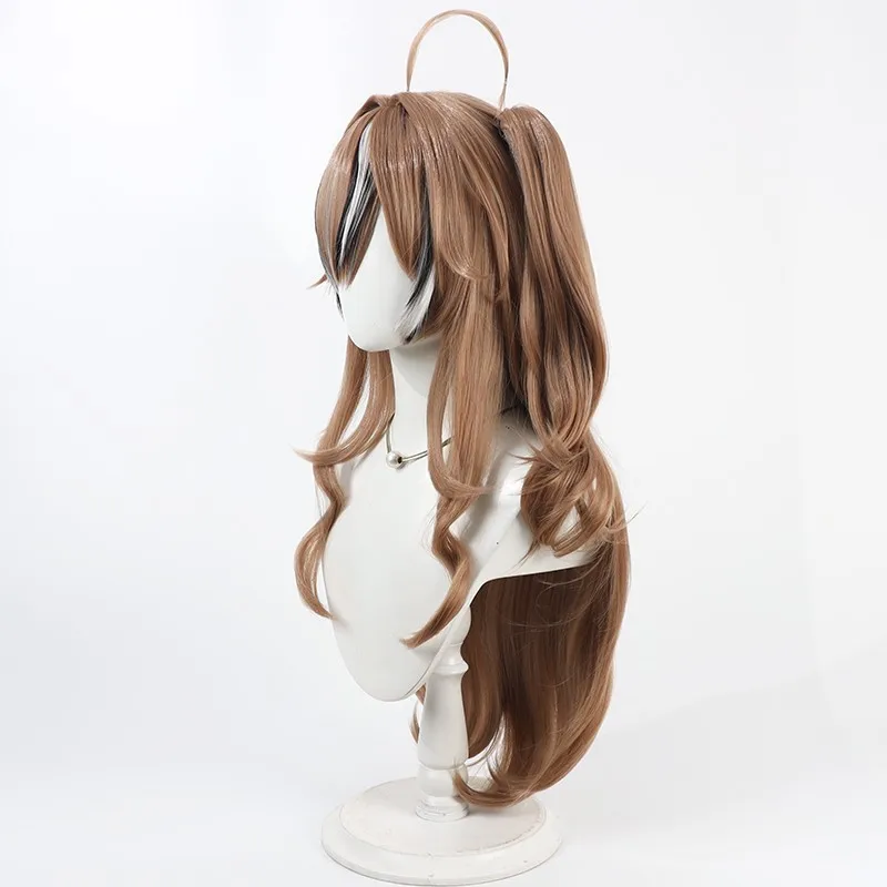 الظاهري VTuber Nanami Noname شعر مستعار تأثيري ضفائر شعر فضفاضة ذيل حصان