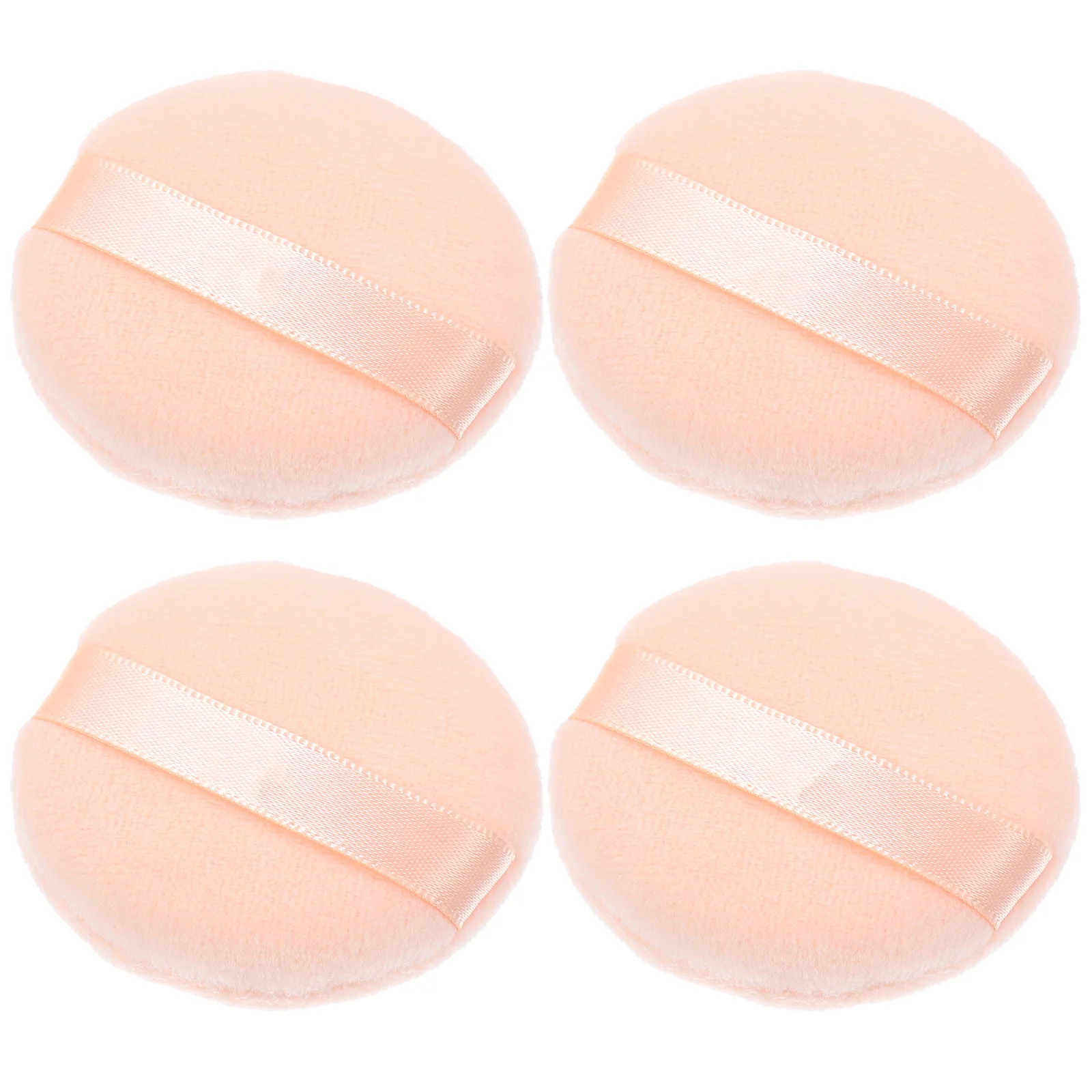 Spugna per trucco rotonda morbida in materiale premium da 4 pezzi per soffio di cipria in polvere sciolto per applicazione di fondotinta per il viso