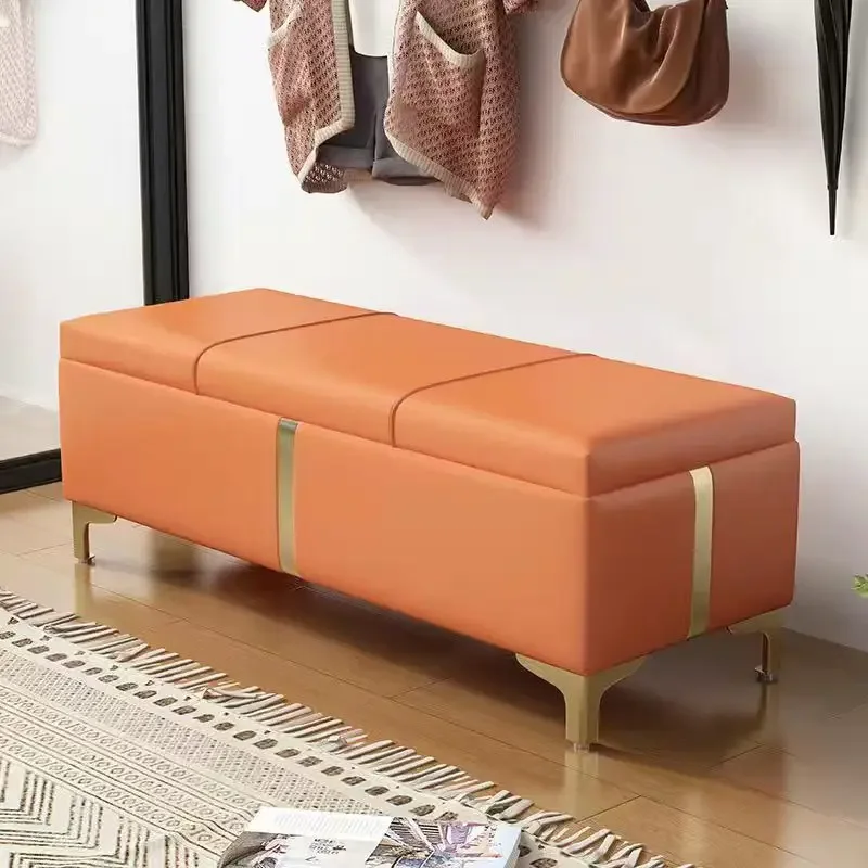 

Shoe changing stool Home door Multifunctional storage Shoe cabinet Clothing store Fitting room Long strip storage sofa