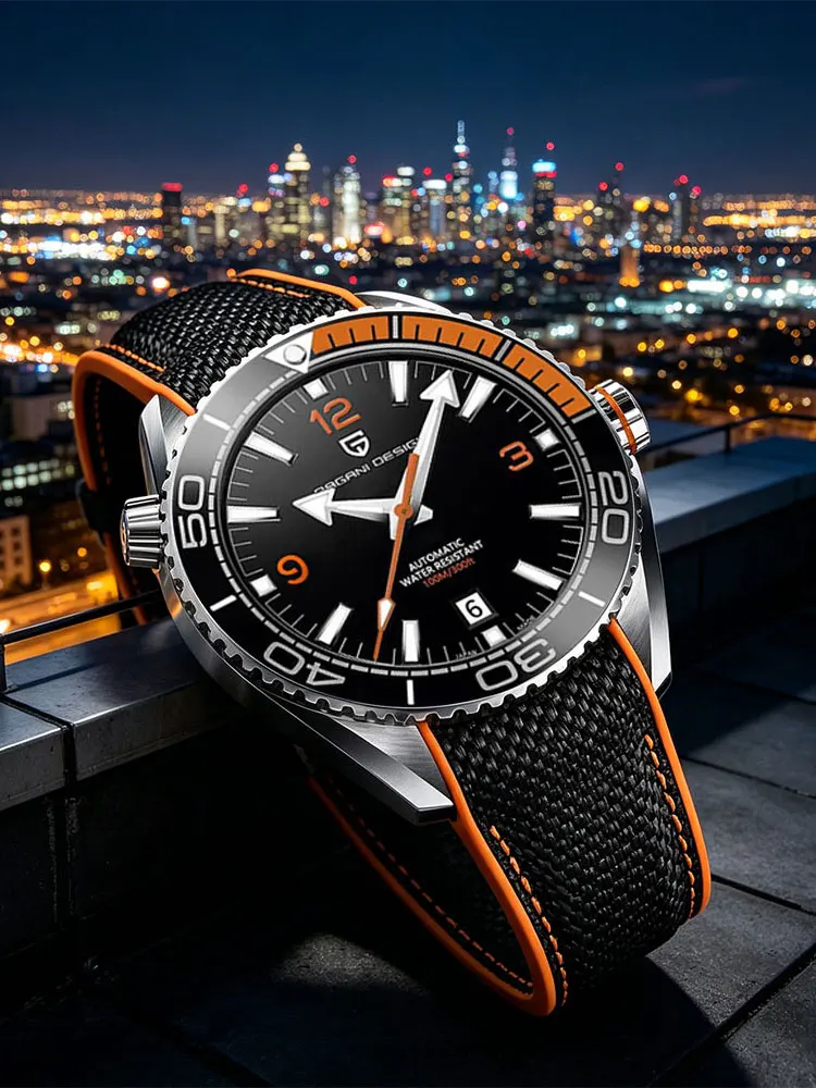 PAGANI DESIGN Neue PD-1679 Herrenuhr Japan 8215 Uhrwerk Mechanische Uhren Saphirglas 100M Wasserdicht Automatische Armbanduhr
