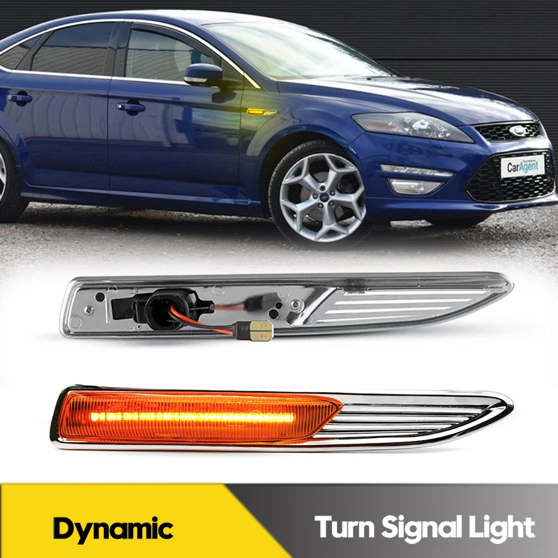 

2Pcs Canbus LED Dynamic Side Marker Lights Turn Signal Blinker Lamps For Ford Mondeo MK4 BA7 Estate Saloon Turnier Hatchback