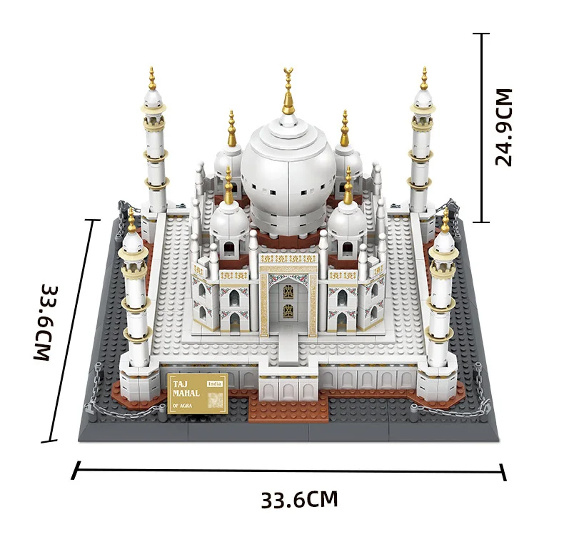 Weltberühmte historische Architektur Indien Taj Mahal in Agra Baustein-Sets Modell-Bausteine Spielzeug-Sammlung für Geschenke – Detail 3