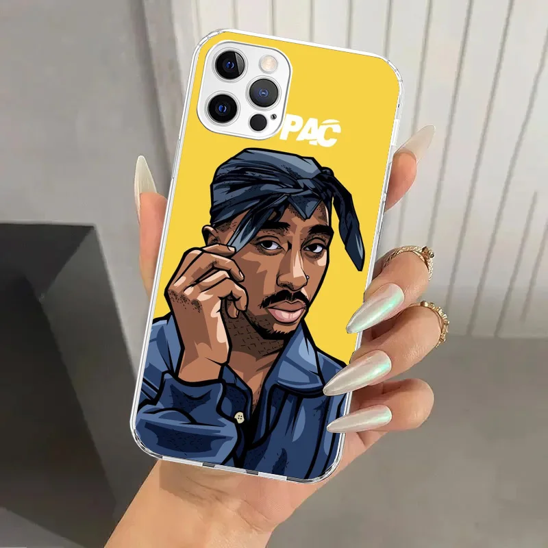 Rapper 2pac Singer Tupac Phone Case for Iphone 18 17 Pro Max 16 15 Plus 14 13 12 Pro 17E 16E Soft Funda Print Shell 17 Air 16 15