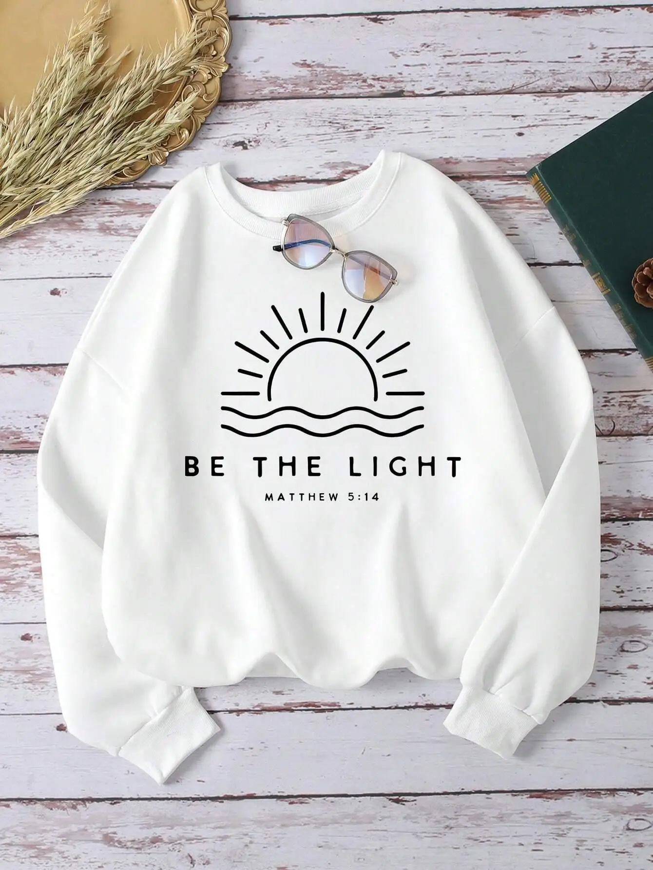 Be The Light Printing Sweatshirts For Women Classic Retro Fashion Hoodies Fleece Warm Casual Clothes Loose Oversize Sportswear