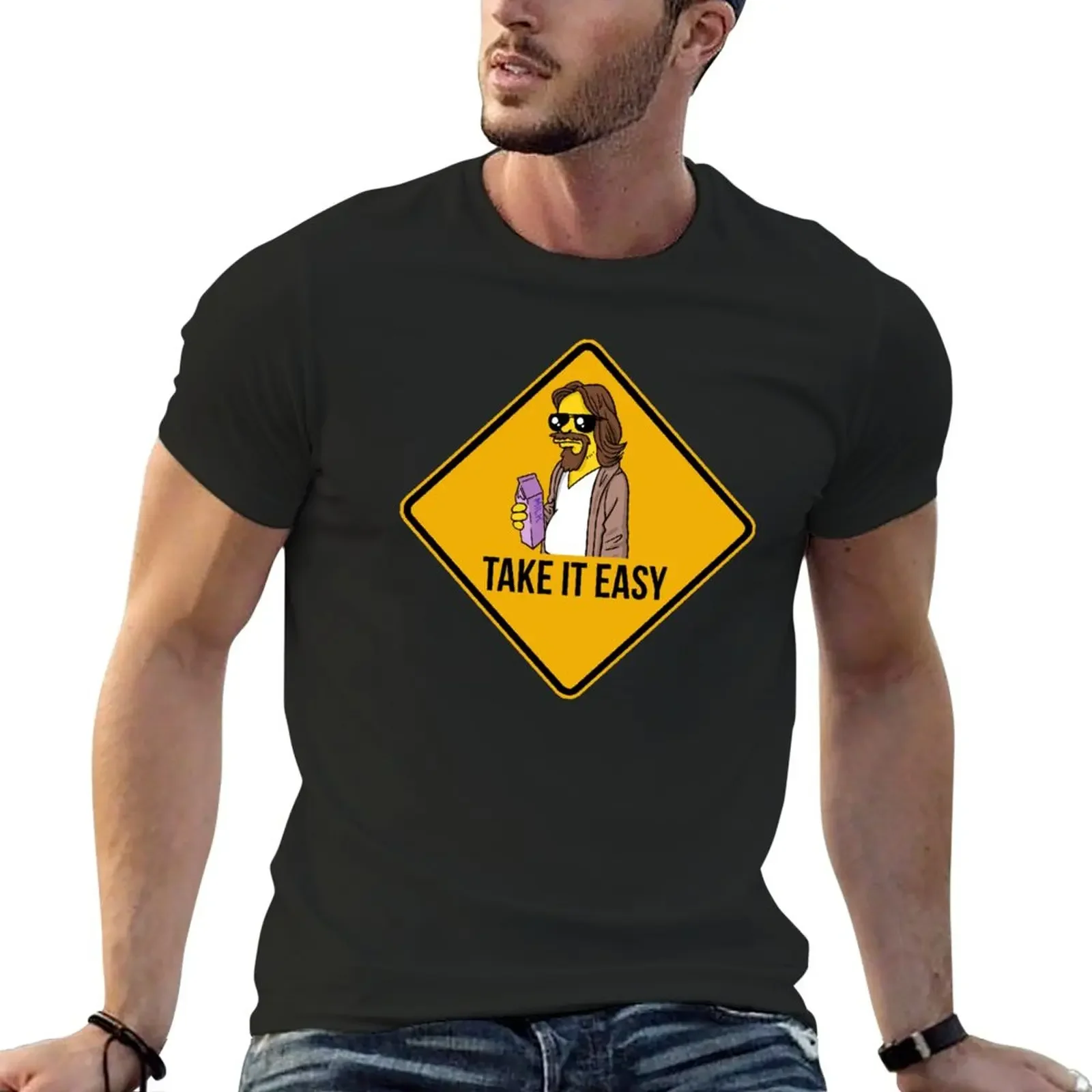 Take it easy dude! T-Shirt blacks quick drying quick-drying slim fit t shirts for men