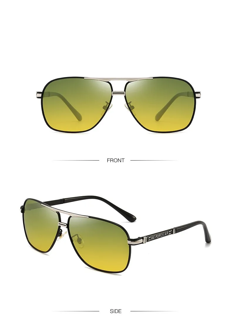 KAMMPT Übergroße Vintage Sonnenbrille Männer Frauen Mode Polarisierte Photochrome Shades Brillen Doppel Brücke Fahren Sonnenbrille – Detail 16