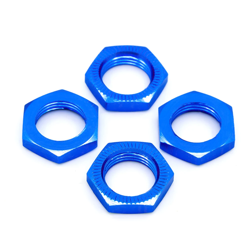 Tuerca de rueda hexagonal de 8 piezas y 17mm, adaptador de rosca de 1,25mm para algún modelo de RC Hobby Hobao, accesorios de coche 1/8