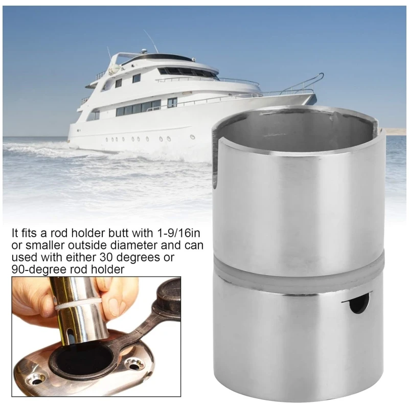 

1/2PCS Stainless Steel Drop-In Swivel Insert Rod Holder 360 Degree Rod Holder Fishing Pole Converter Fishing Rod Accessories