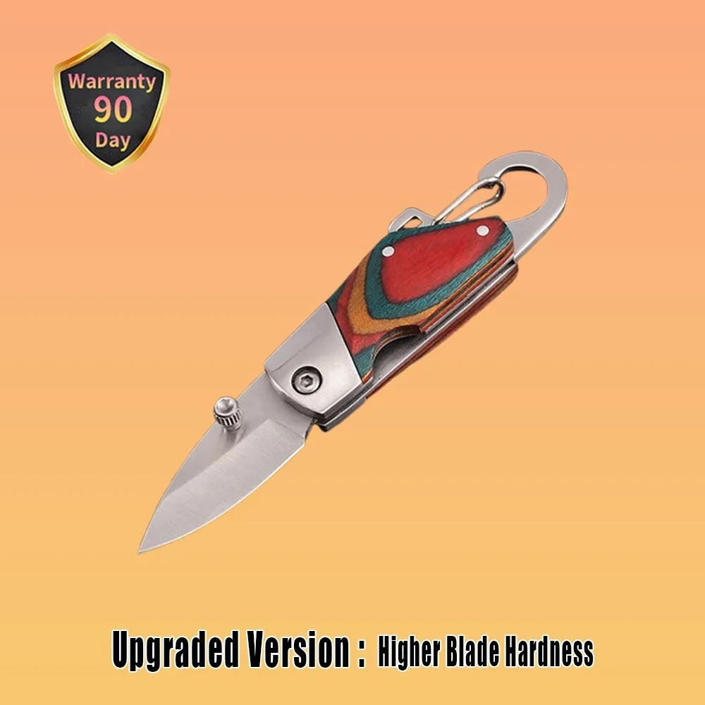 1PC Mini Stainless Steel Pocket Knife, EDC Portable Folding Knife, Sharp Fruit Knife, Outdoor Camping, BBQ, Fishing Knife