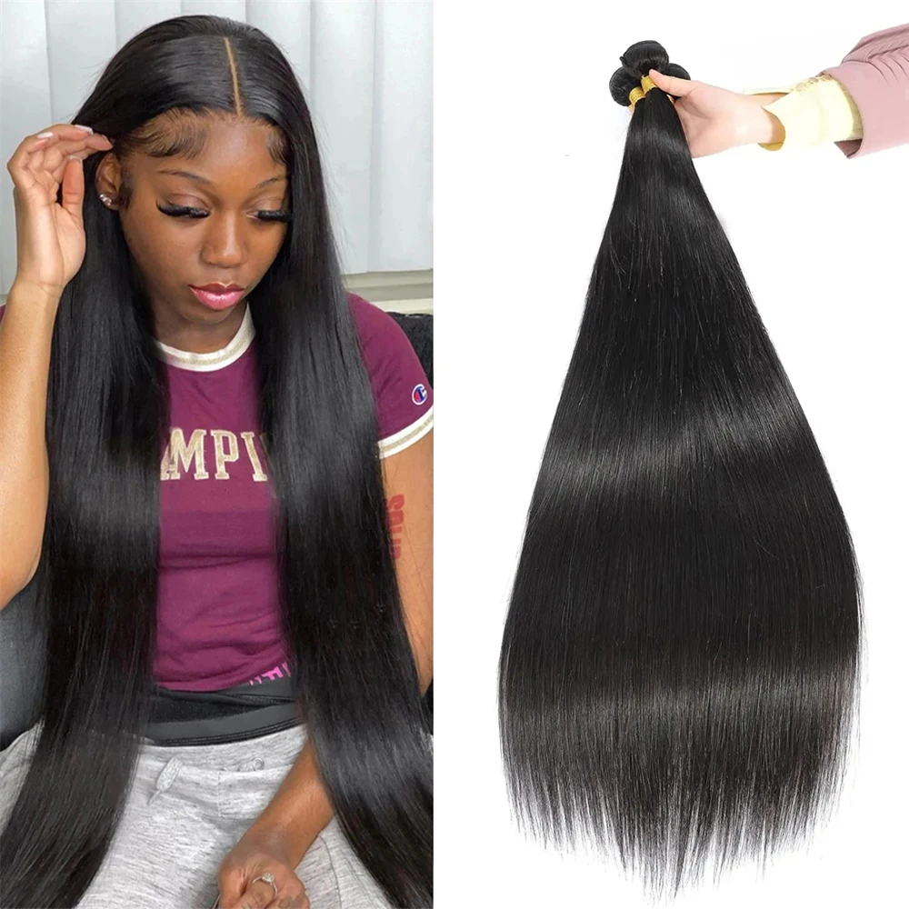 

Bone Straight Human Hair Bundles 100% Unprocessed Bundle Brazilian Remy Human Hair Weave 3 Bundles Deals Promotion Cheap Tissage