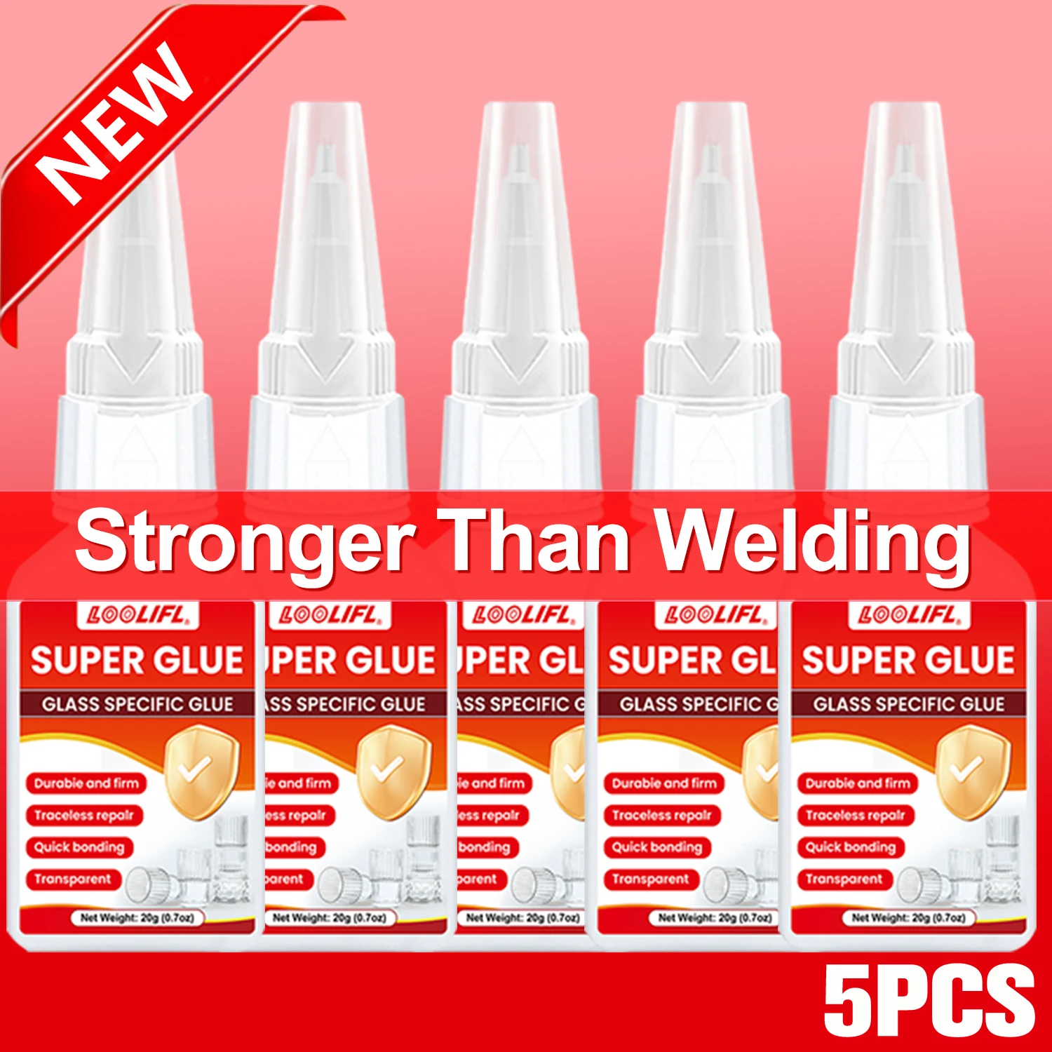LOOLIFL Superkleber, sofort trocknend, extra starker Klebstoff für Metall, Kunststoff, tägliche Wartung, DIY, Kleinserienproduktion