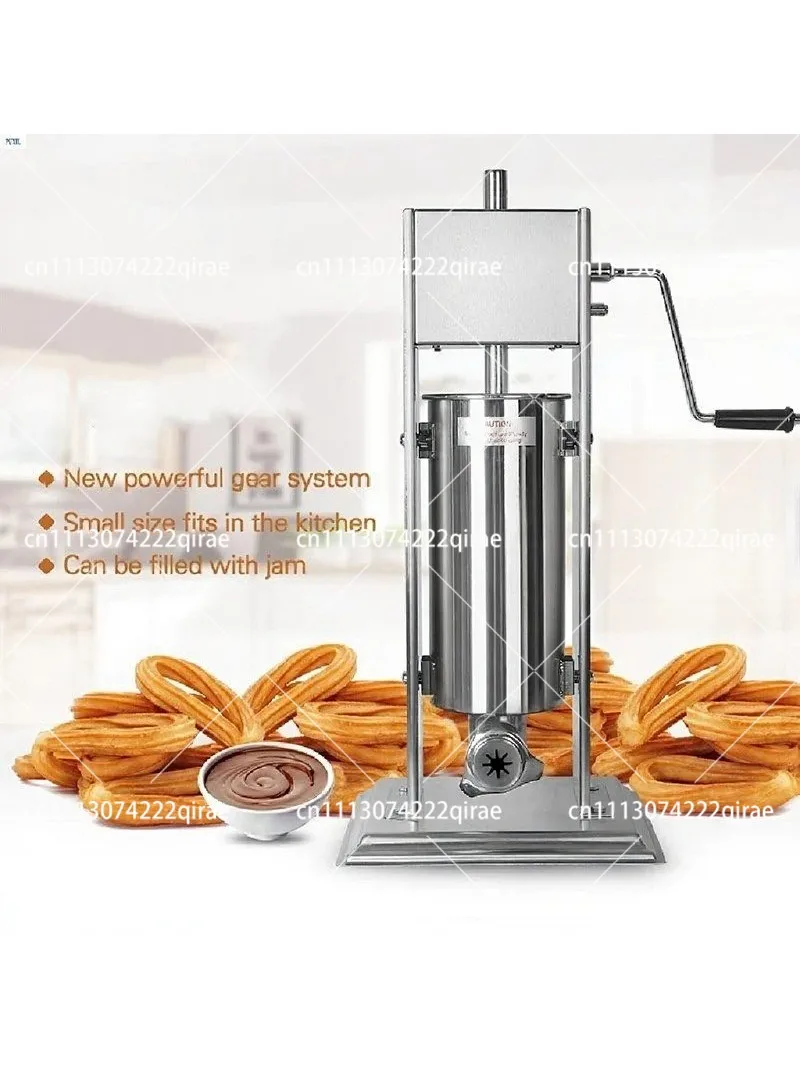 Manual 4-Nozzle Stainless Steel Snack Making Machine, Vertical Commercial Heavy-Duty Food Processing Equipment