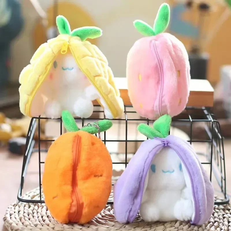 Fruit Bunny Plush Toy Cute Carrot Strawberry Turn Into Rabbit Plush Toy Kids Birthday Christmas Gift Peluches Pequenos