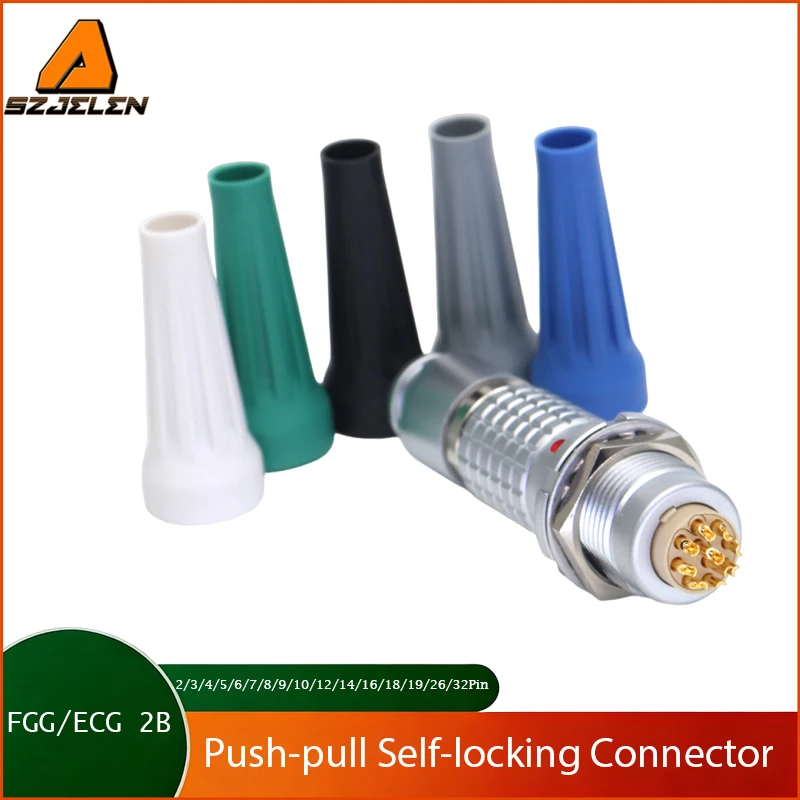 

FGG ECG 2B Aviation Connector 2 3 4 5 6 7 8 9 10 12 14 16 18 19 26 32 Pin Push-pull self-locking Connector For Audio Camera