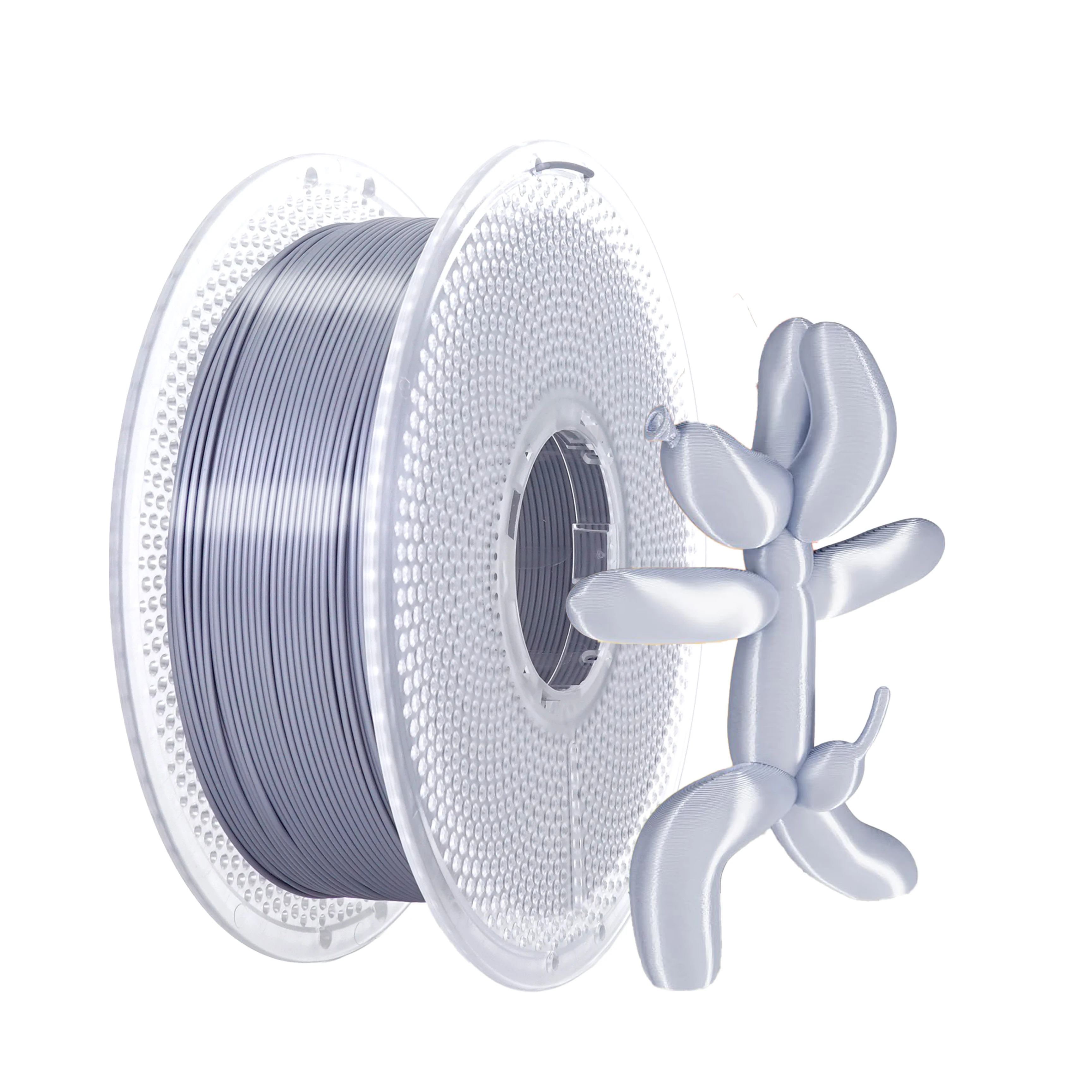 Silver Silk PLA 3D Printing Filament 1KG – 1.75mm Diameter, Silk-Like Gloss, Works with Bambu Lab, Creality & Anycubic