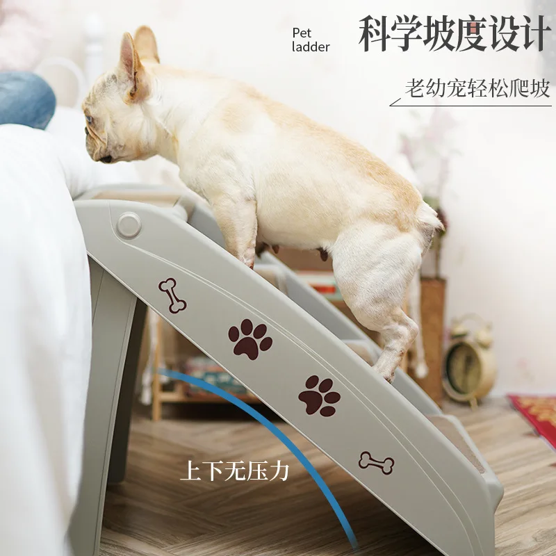 Foldable Dog Stairs Steps Pet Ladder Kitten Stable Anti Slip Pet Stairs Platform Puppy Climbing Cat Ramp For Tall Bed Car Play