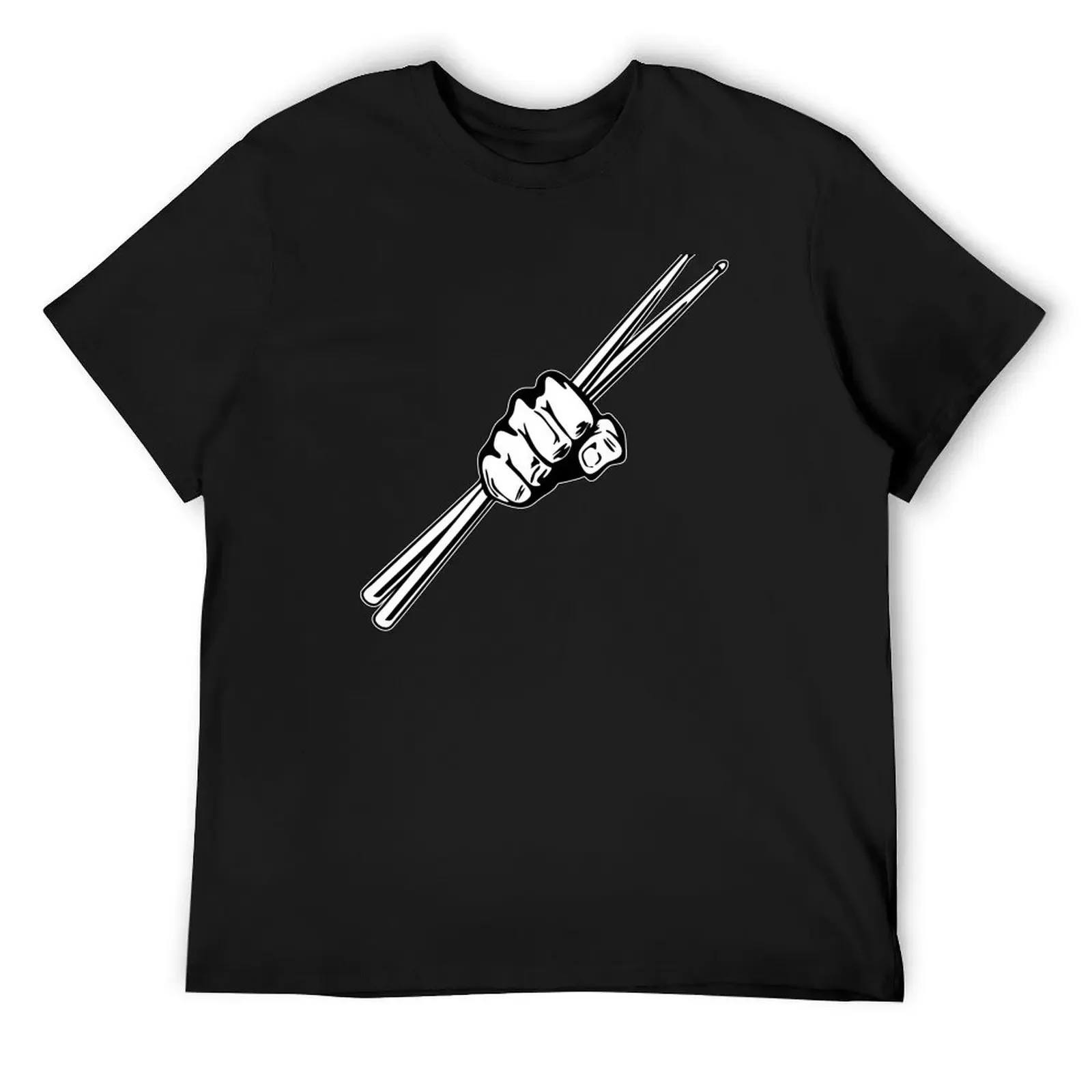 Drum Sticks Fist Punch T-Shirt oversized t shirt street wear mens t shirts casual stylish