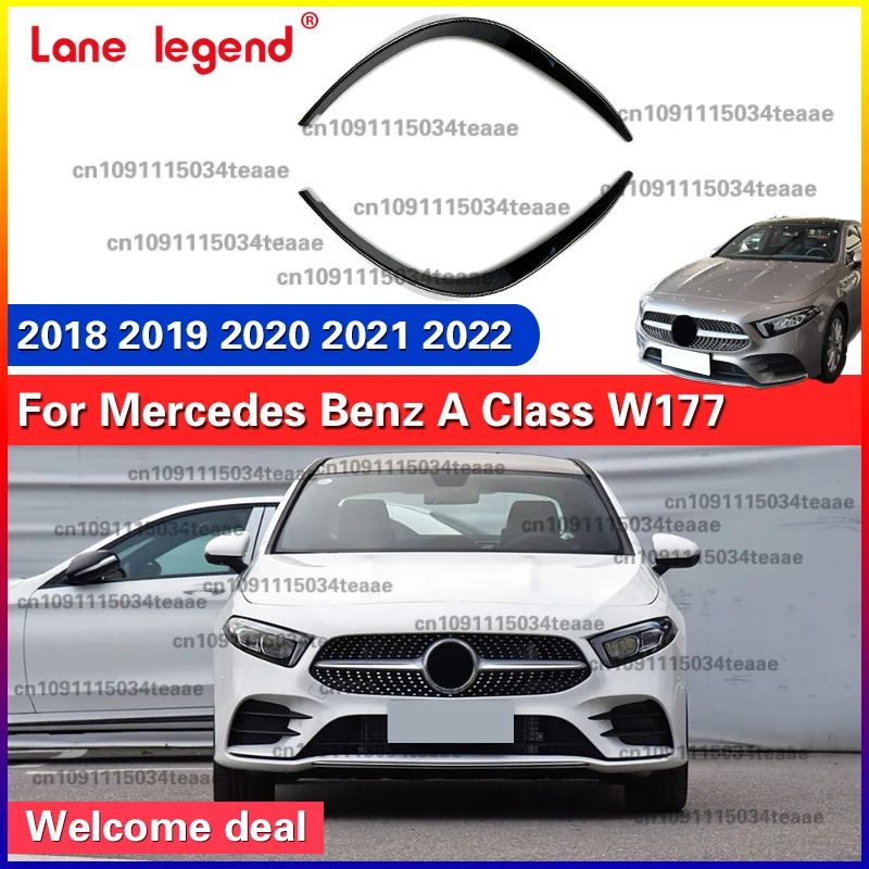 

For Mercedes Benz A Class W177 2018-2022 Car Front Bumper Splitter Spoiler Fog Light Grille Trim High Quality Body Kits