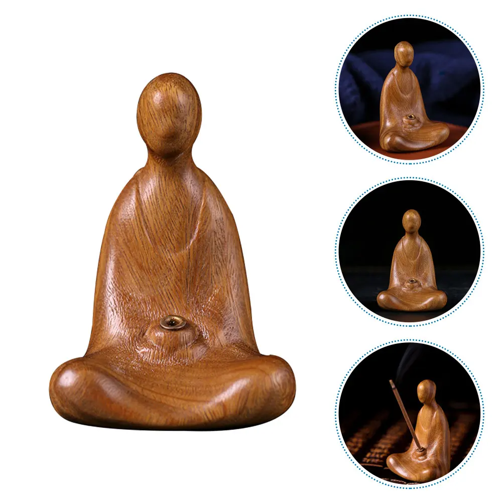 

Buddha Shaped Incense Stick Holder Desktop Censer Ornament For Yoga Studio Home Decor Retro Brass Burner Vertical Incense Holder