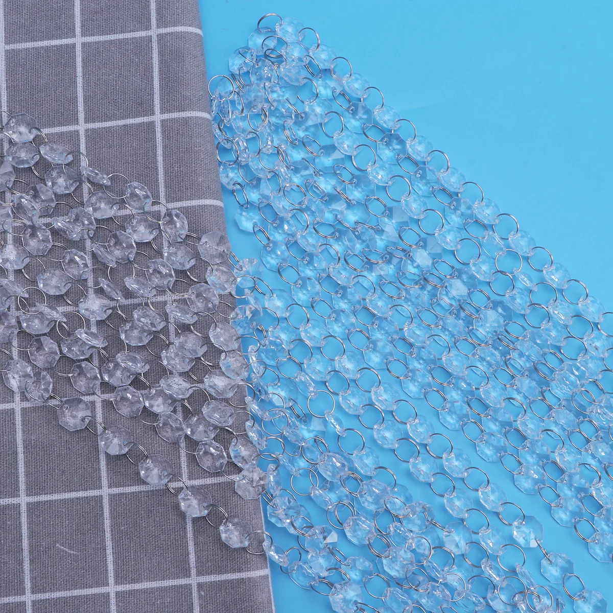 

10pcs Crystal Clear Shiny Decorative Chain Drape For Window Door Party Wedding Backdrop Door Curtain Beads Crystal Curtain