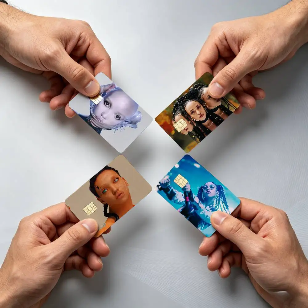 FKA twigs Singer Rapper 4Pcs!Fade-Resistant, Wear-Resistant, Scratch-Resistant  Bank Card Sticker (Debit Card)