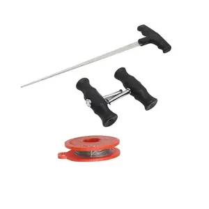 مجموعة أدوات إزالة الزجاج الأمامي الأوتوماتيكية عالية الجودة مدمجة متينة لتفكيك زجاج السيارة غير قابلة للانزلاق من أسلاك الفولاذ مزيل زجاج الرياح أفضل 8 آلات لإزالة الزجاج الأمامي - No8