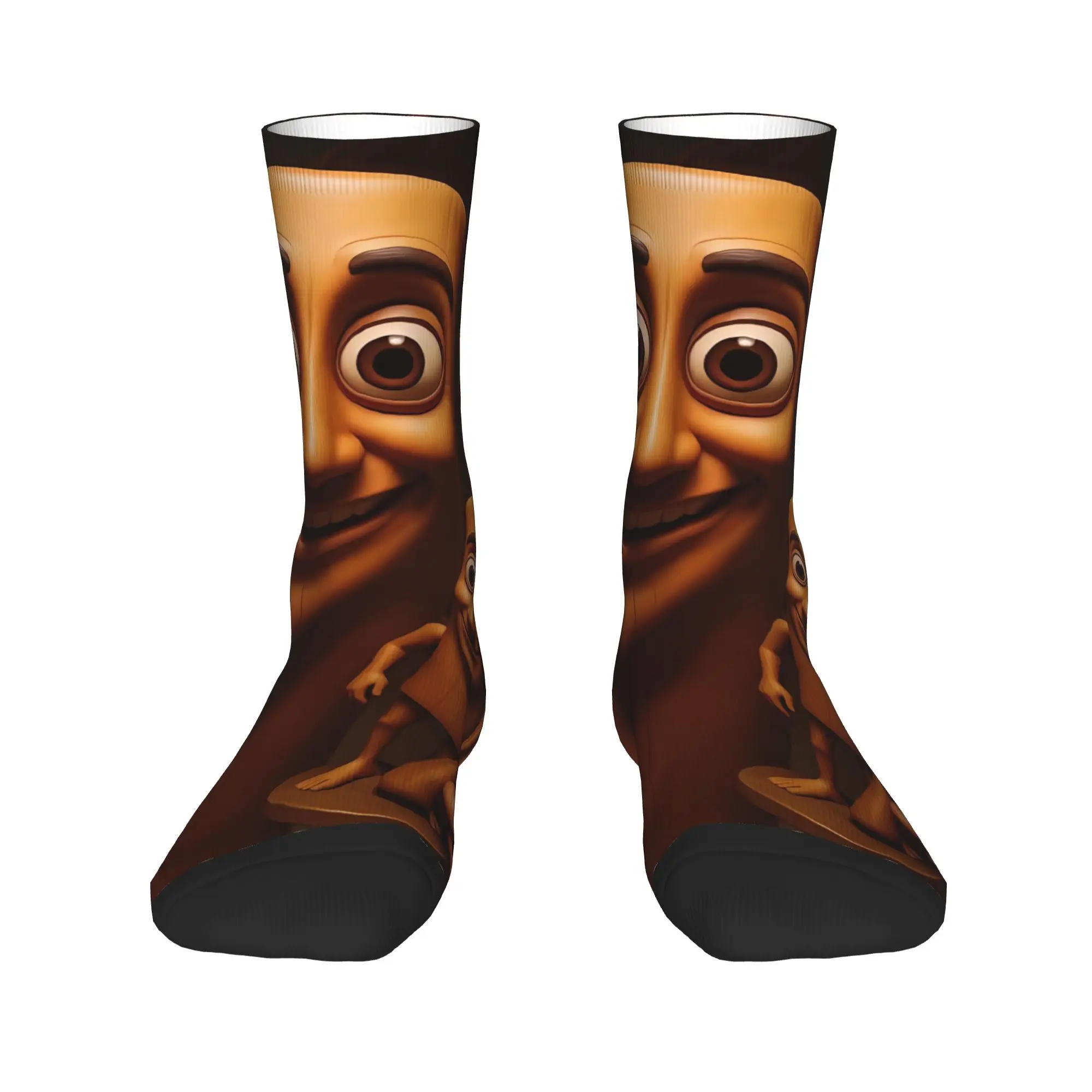 Tung Tung Tung Sahur Socks  Funny Stockings Spring Non-Slip Men's Socks Warm Soft Printed Cycling Socks