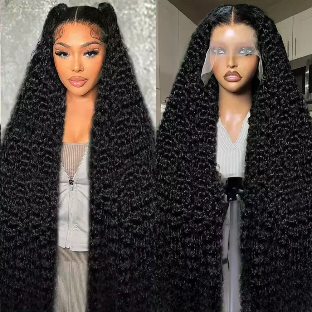 

40 46 Inches Deep Wave Lace Front Wig 200 Density 13x4 13x6 Hd Lace Frontal 360 Human Hair Wigs For Women Pre Plucked Hair Wigs