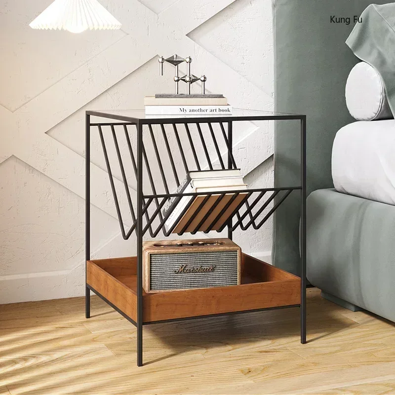 

Modern Bedroom Nightstands Vintage Organizers Narrow Minimalist Storage Nightstands Mobile Drawers TableFurnitures