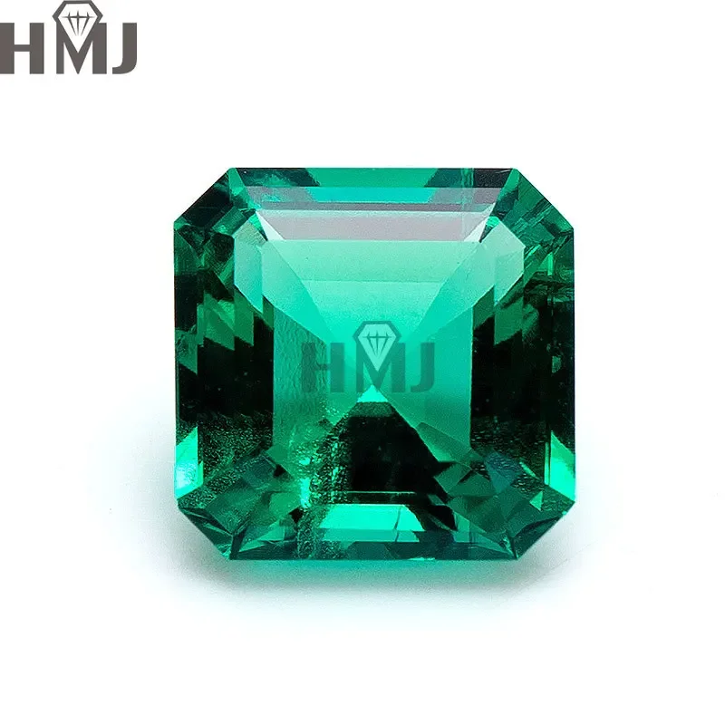 Top Hand-cut Hydrothermal Lab Grown Emerald Asscher Cut Colombian Emeralds Precious Gemstone With AGL Certificate