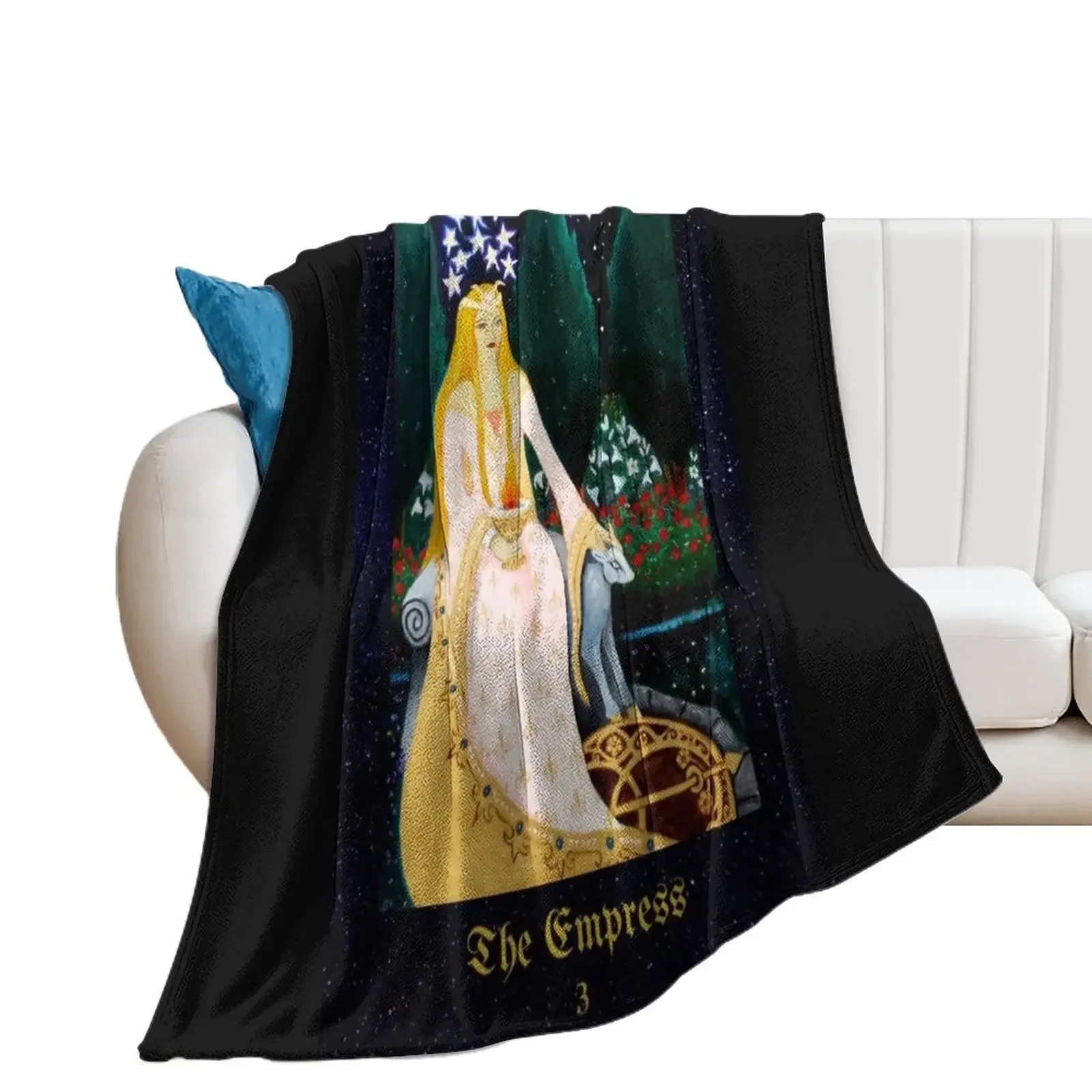 Empress Tarot Card Throw Blanket Luxury Throw Beach for winter Warm Blankets