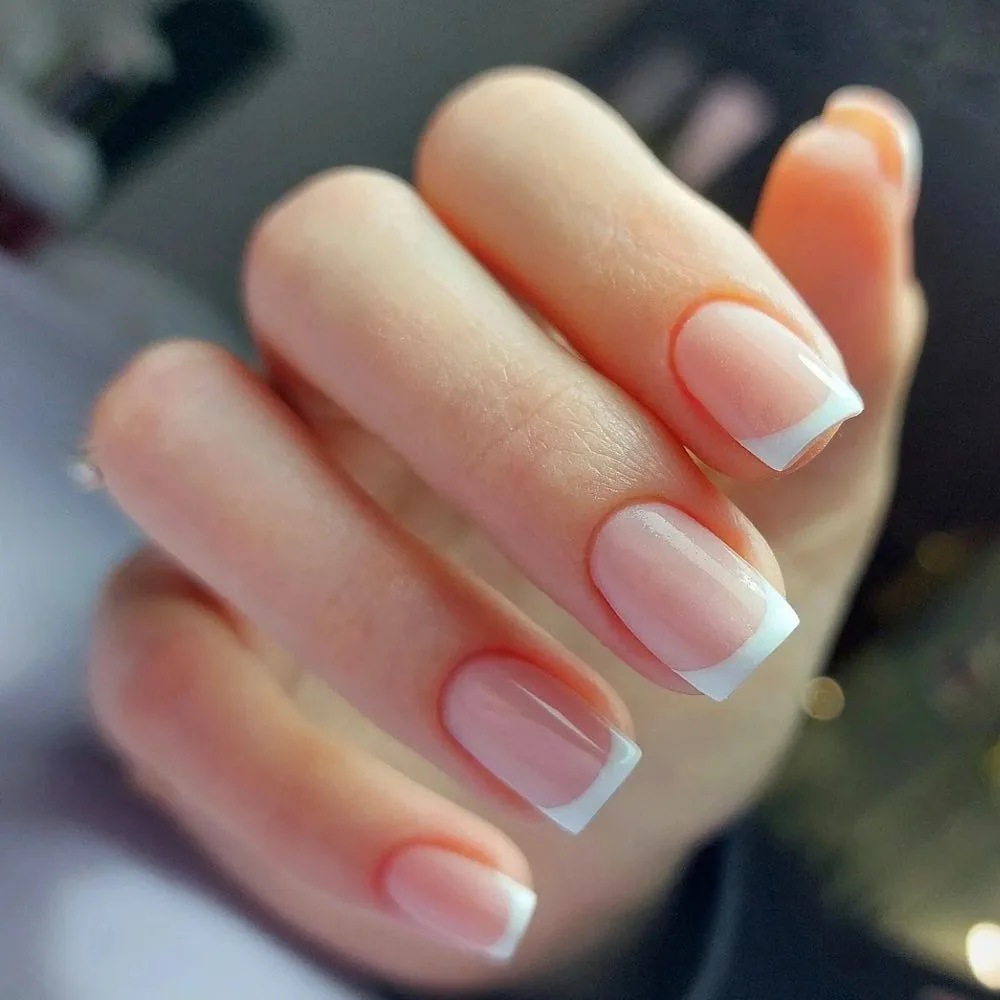 OJOJ Korte vierkante gradiëntpers op nagels 24-delig Herbruikbare kunstnagels voor dames Meisjes Meerdere maten Sterke grip