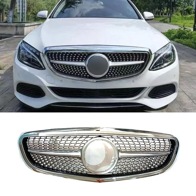 

Car Front Racing Facelift Grille Upper Bumper Grill For Mercedes Benz C W205 C250 C300 C200 Exclusive Elegance 2014-2021