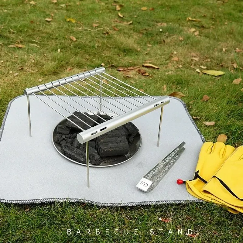 2025 NEW Portable Stainless Steel Folding Grill, Mini Pocket Barbecue Accessories For Home Park Use