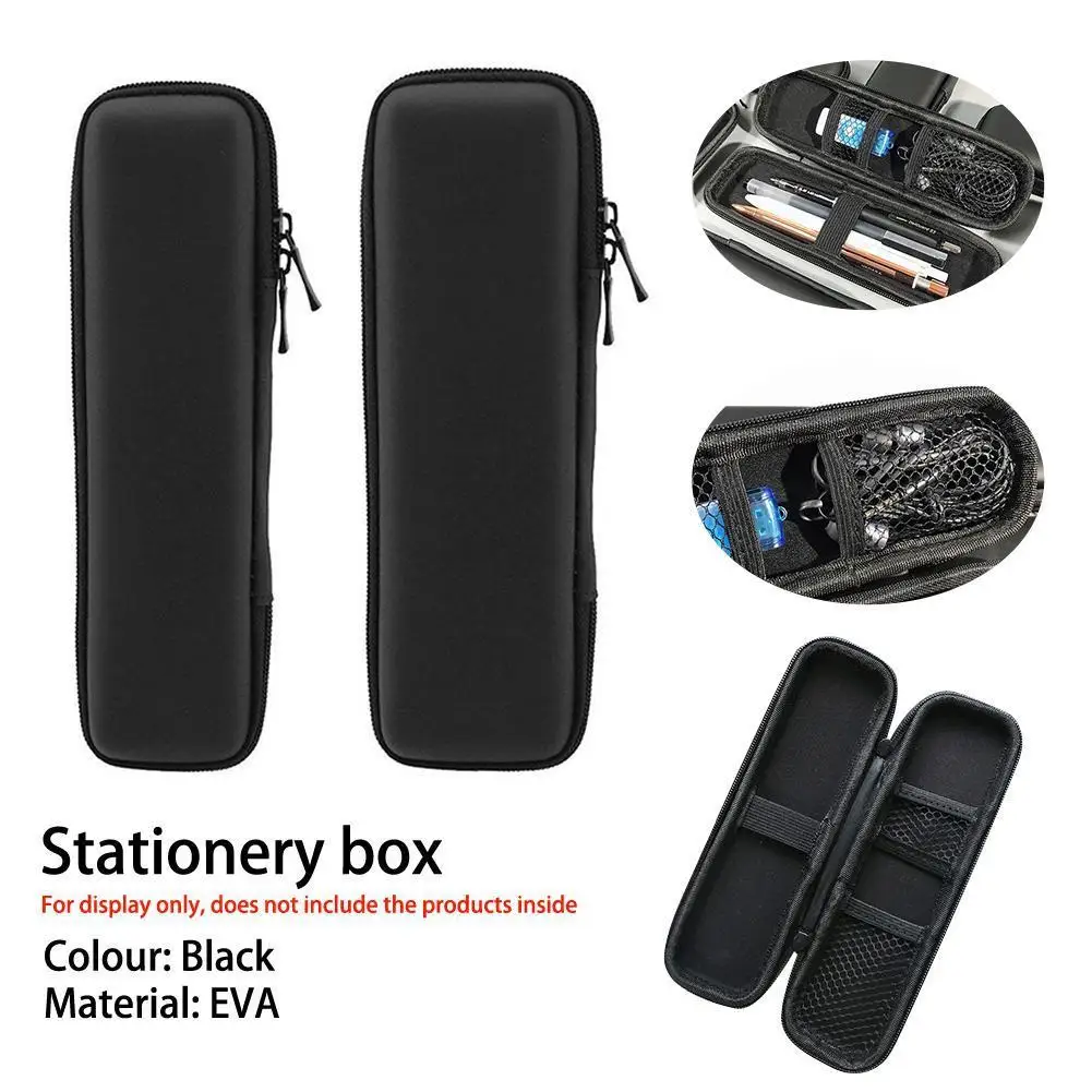 多機能保護収納ボックス,黒のEVAハードシェル,ペンケース,ペンホルダー,文房具,化粧品イヤホンバッグ