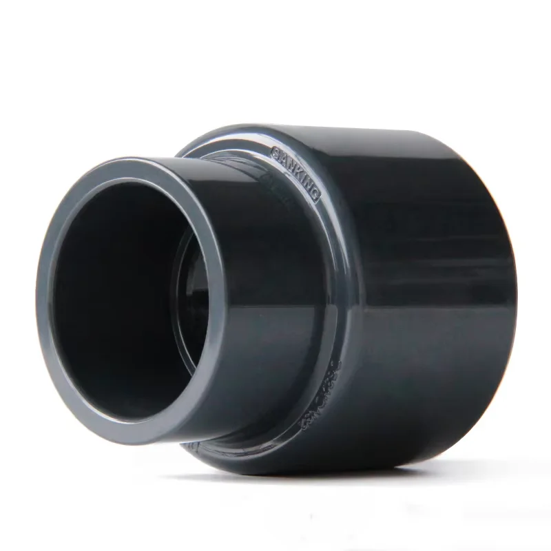 20/25/32/40/50/63mm Dark Grey PVC Straight Reducing Connectors Water Pipe Garden Irrigation Water Tube Jointor Aquarium Adapter