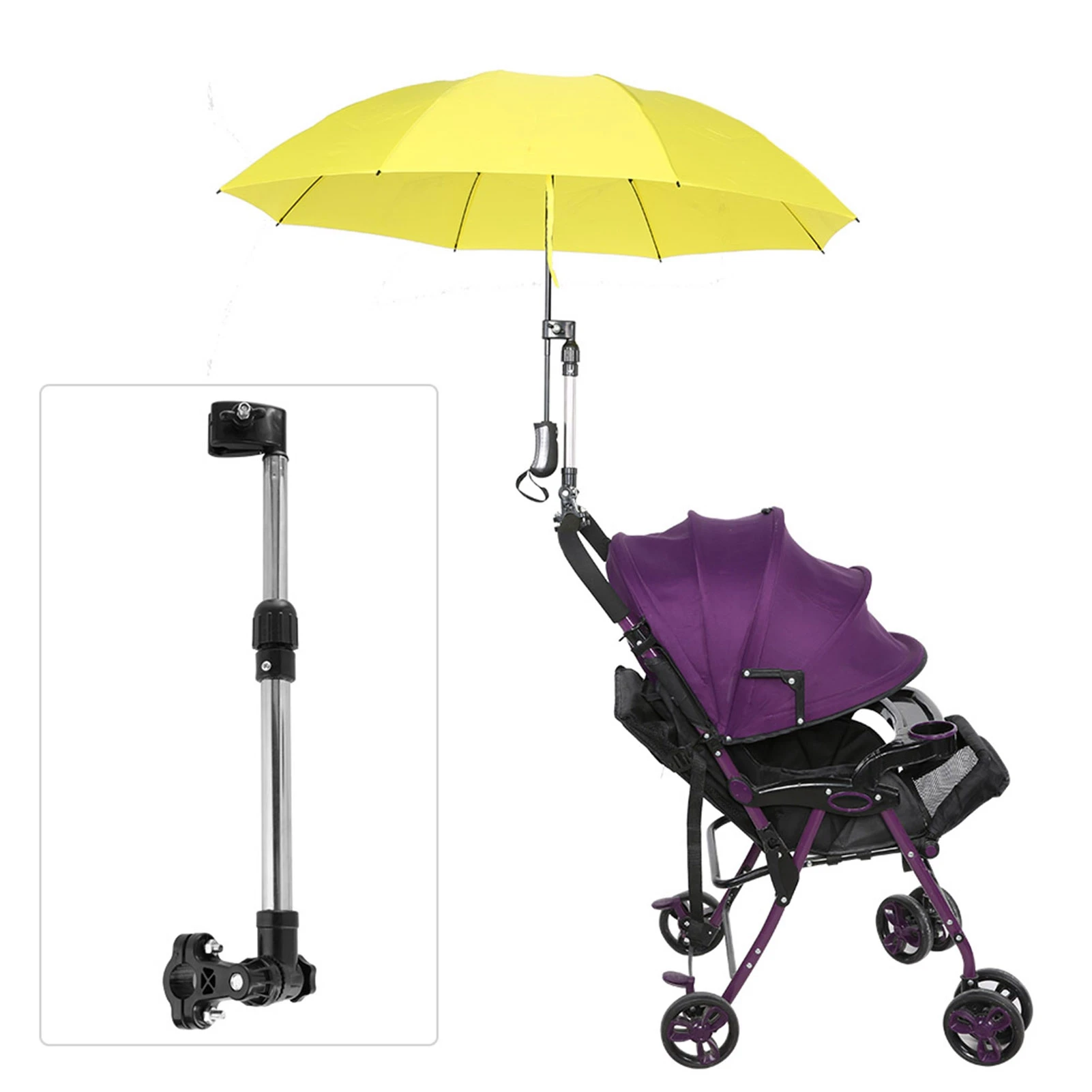 Bike Umbrella Bracket Retractable Baby Stroller Umbrella Holder Stainless Steel MBC Umbrella Stand