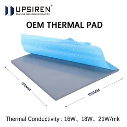 UPSIRN Silicone Gesso Almofada Térmica, Esteira De Resfriamento De Água, Dissipador De Resfriamento Pad, CPU GPU Card, Alta Qualidade, 100x100mm, OEM